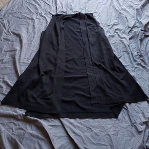 Knee length sleeveless cardigan